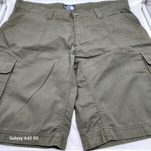 The North Face Mens Olive Green Ripstop Cargo Shorts SZ 38 Regular Hiking Trail
